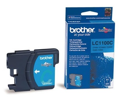 Картридж струйный Brother LC1100C голубой для Brother DCP-385C/6690CW/MFC-990CW (325стр.)