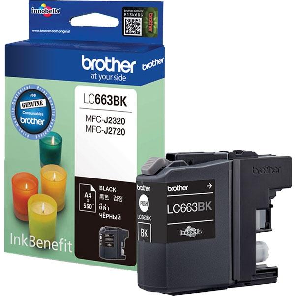 Картридж струйный Brother LC663BK черный для Brother MFC-J2320/J2720 (600стр.)