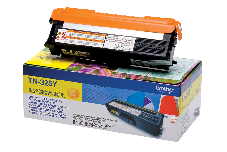 Тонер Картридж Brother TN325Y желтый для Brother HL-4150CDN/MFC-9465CDN (3500стр.)