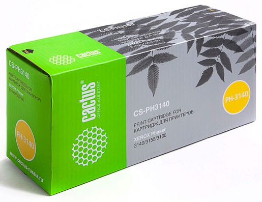 Тонер Картридж Cactus CS-PH3140 108R00908 черный для Xerox Phaser 3140/3155/3160 (1500стр.)