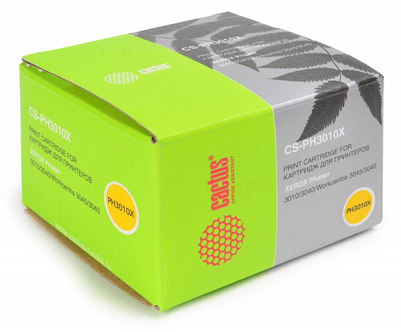 Тонер Картридж Cactus CS-PH3010X 106R02183 черный для Xerox Phaser 3010/WorkCentre 3045 (2300стр.)
