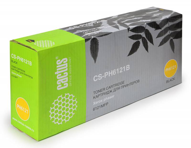 Тонер Картридж Cactus CS-PH6121B 106R01476 черный для Xerox Phaser 6121/6121mfp/6121MFPD (2600стр.)