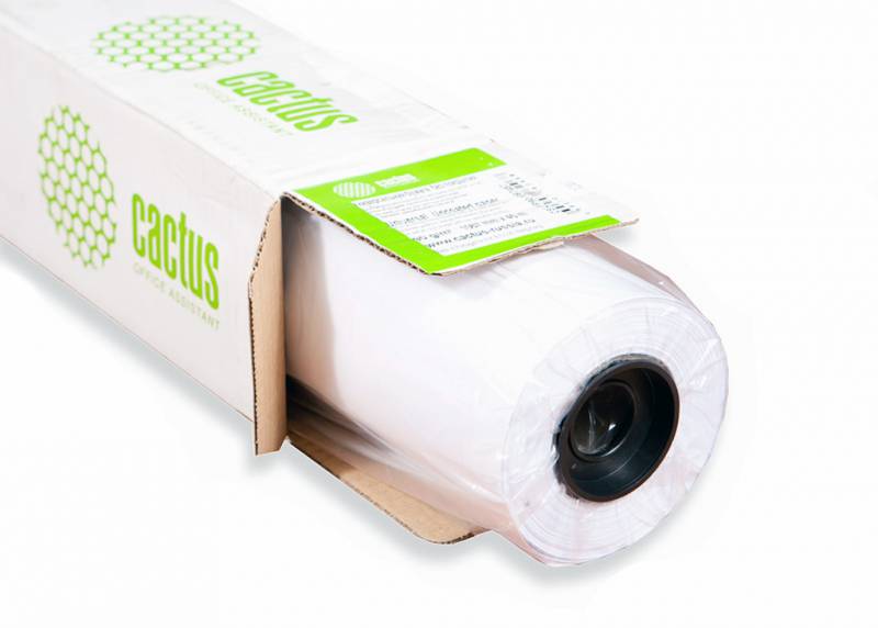 Бумага Cactus CS-PC140-106730 42"(A0+) 1067мм-30м/140г/м2/белый универсальная (с покрытием) втулка:50.8мм (2")