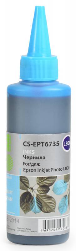 Чернила Cactus CS-EPT6735 светло-голубой 100мл для Epson L800/L810/L850/L1800