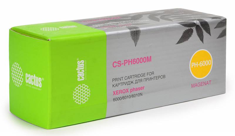 Тонер Картридж Cactus CS-PH6000M 106R01632 пурпурный для Xerox Phaser 6000/6010 (1000стр.)