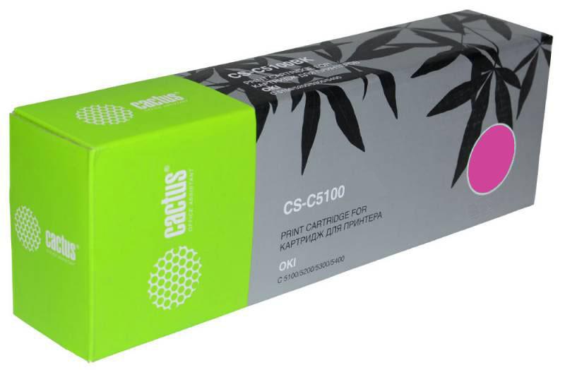 Тонер Картридж Cactus CS-C5100M 42127406 пурпурный для Oki C 5100/5200/5300/5400 (5000стр.)