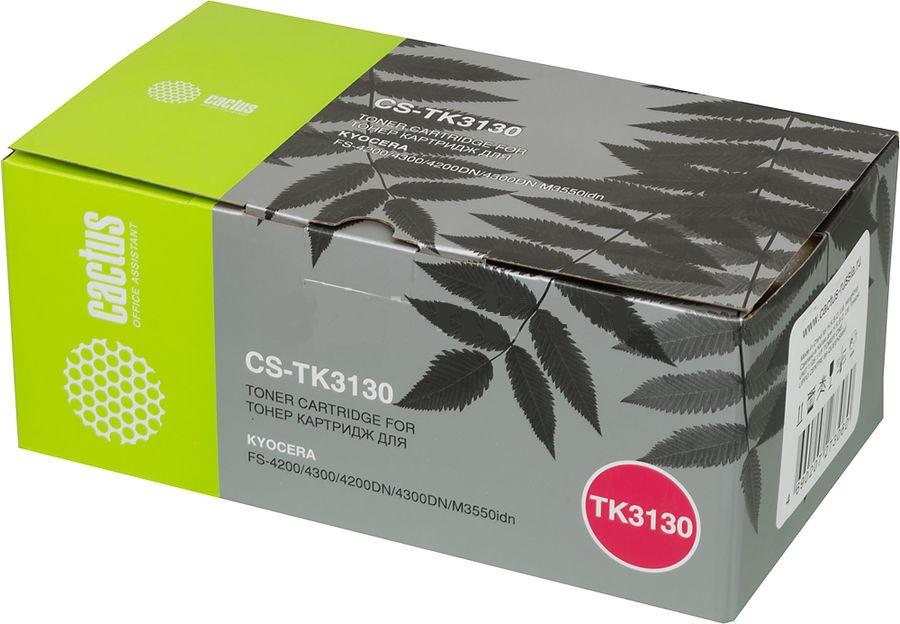 Тонер Картридж Cactus CS-TK3130 черный для Kyocera Mita FS 4200/4300/4200DN/4300DN/M3550idn Ecosys/60idn (25000стр.)