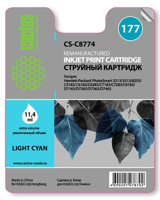 Картридж Cactus CS-C8774 №177 светло-голубой для HP