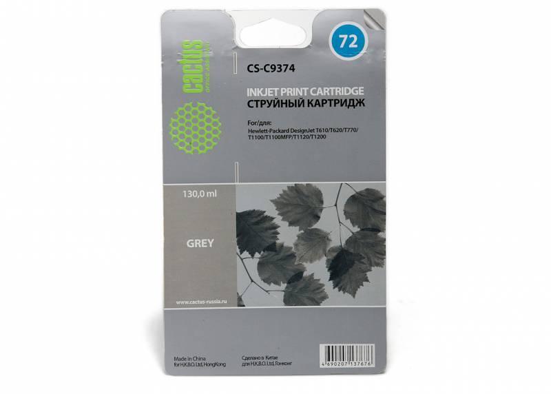 Картридж Cactus CS-C9374 №72 фото серый для HP