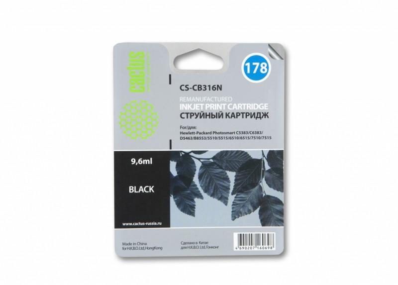 Картридж Cactus CS-CB316N №178 черный для HP