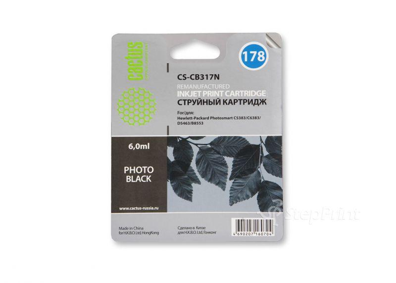 Картридж Cactus CS-CB317N №178 фото черный для HP