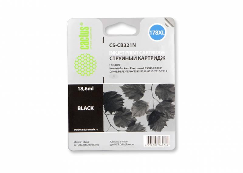 Картридж Cactus CS-CB321N №178XL черный для HP