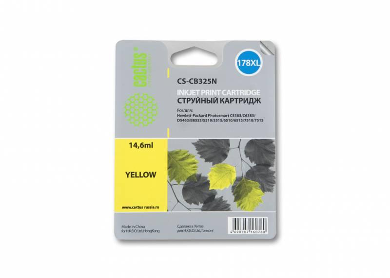Картридж Cactus CS-CB325N(CS-CB325) №178XL желтый для HP