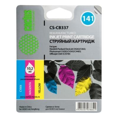 Картридж Cactus CS-CB337 №141 многоцветный для HP