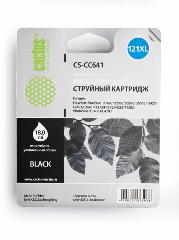 Картридж Cactus CS-CC641 №121XL черный для HP