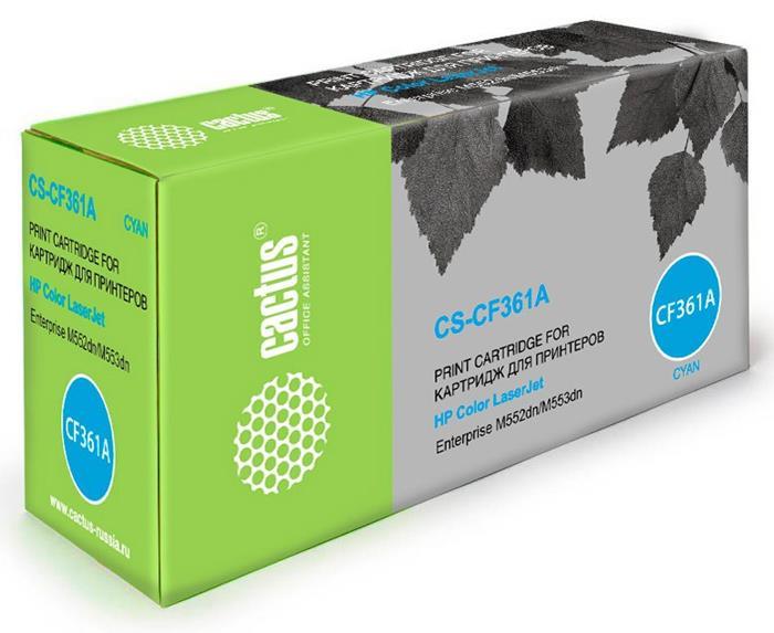 Тонер Картридж Cactus CS-CF361A голубой для HP