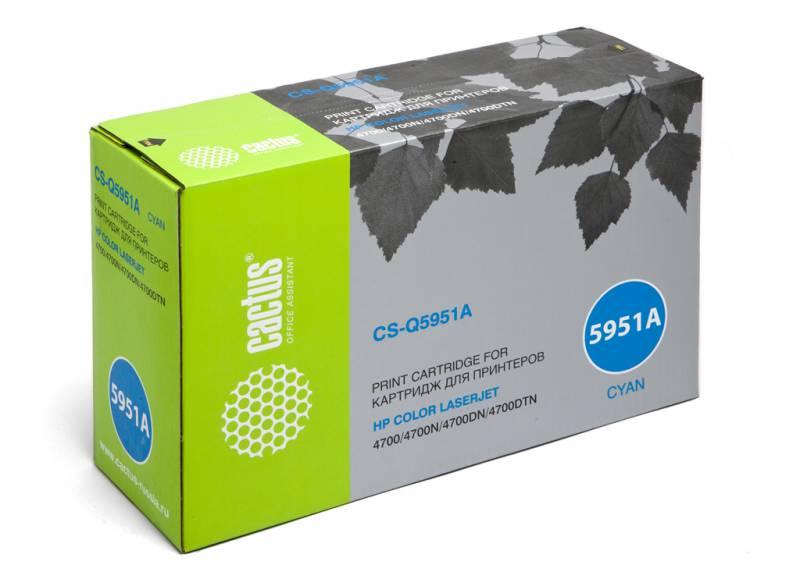 Тонер Картридж Cactus CS-Q5951A голубой для HP