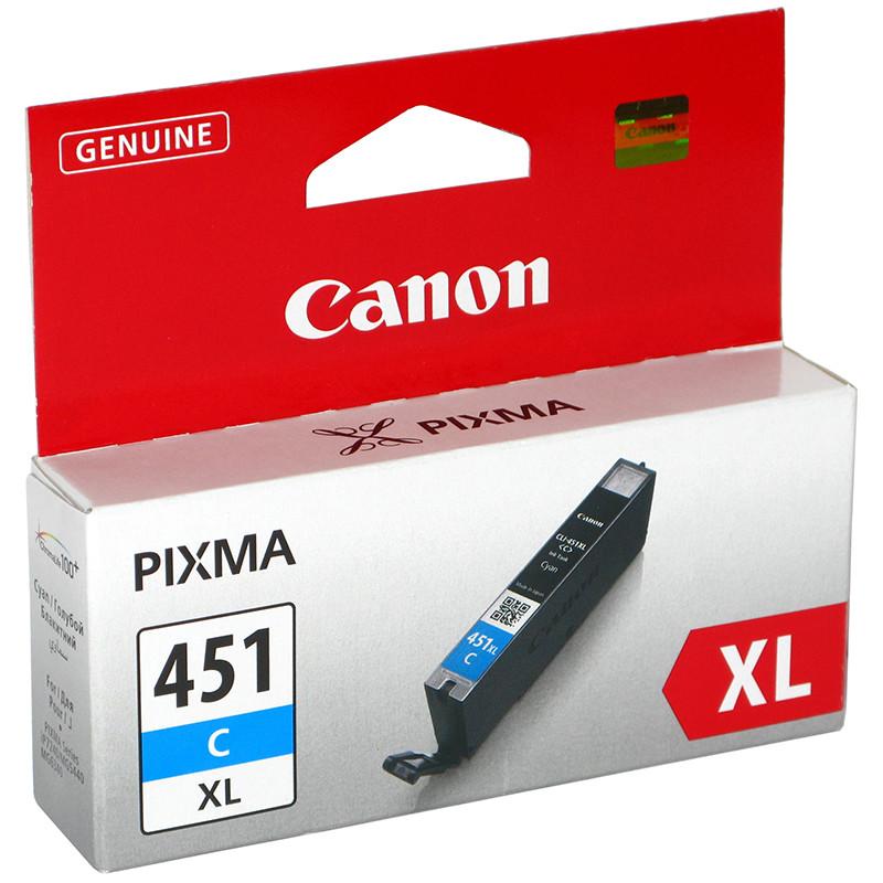 Картридж струйный Canon CLI-451XLC 6473B001 голубой для Canon Pixma iP7240/MG6340/MG5440