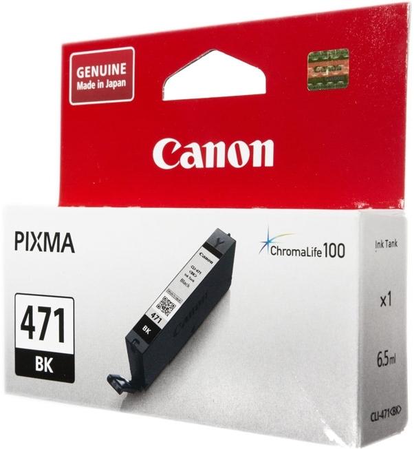 Картридж струйный Canon CLI-471BK 0400C001 черный для Canon MG5740/MG6840/MG7740