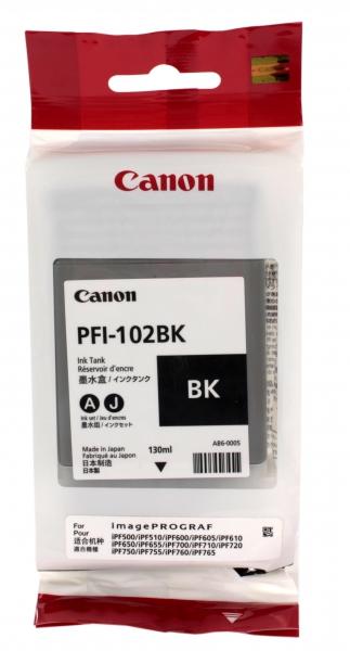 Картридж струйный Canon PFI-102 BK 0895B001 черный для Canon IP iPF500/600/700/710
