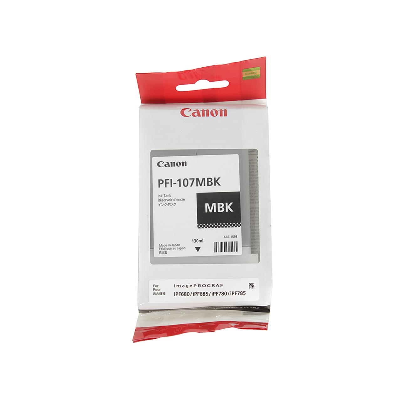 Картридж струйный Canon PFI-107 MBK черный матовый для Canon iP F680/685/780/785