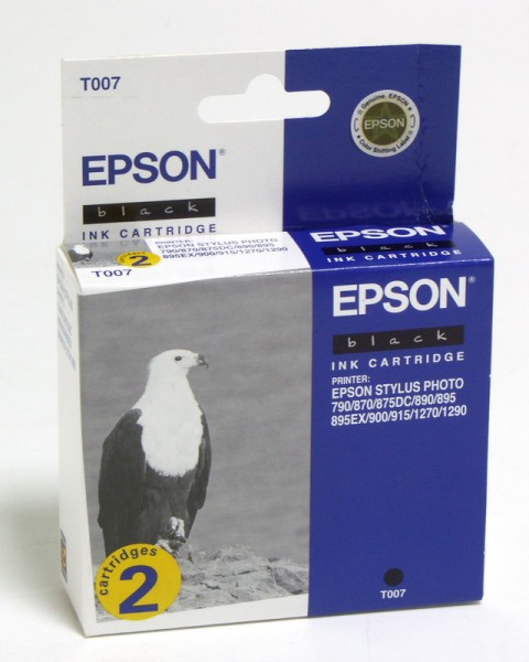 Картридж струйный Epson C13T007402 черный x2уп. для Epson Stylus Photo 870/1270
