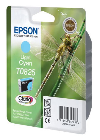 Картридж струйный Epson C13T11254A10/C13T08254 светло-голубой для Epson R270/290/RX590