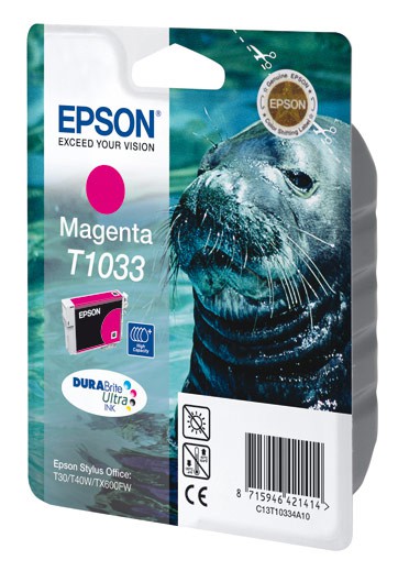Картридж струйный Epson C13T10334A10 пурпурный для Epson T30/T40W/TX550W/TX600FW