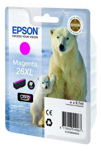 Картридж струйный Epson C13T26334010 пурпурный для Epson XP-600/605/700/710/800 (700стр.)