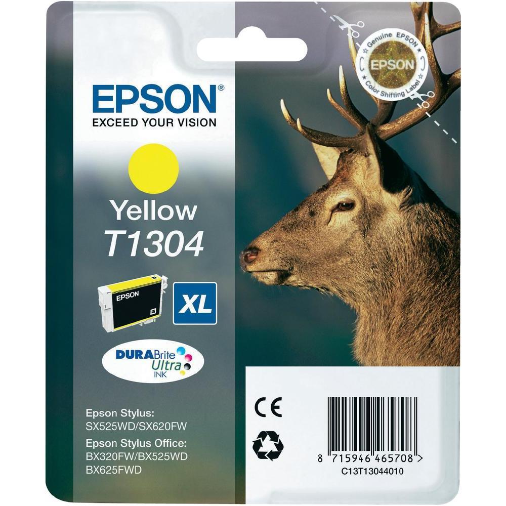 Картридж струйный Epson C13T13044010 желтый для Epson SX525WD/SX535WD/B42WD/BX320FW/BX625FWD/BX635FWD/WF-7015/7515/7525