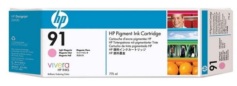 Картридж струйный HP №91 C9468A пурпурный для HP DeskJet Z6100 (775мл)