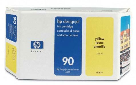 Картридж струйный HP №90 C5064A желтый для HP DeskJet 4000/4000ps/4500/4500p (225мл)