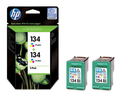 Картридж струйный HP №134 C9505HE многоцветный x2уп. для HP DeskJet 6543/5743/5740/6843/PhotoSmart 8153/8453