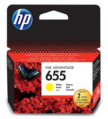 Картридж струйный HP 655 CZ112AE желтый для HP DeskJet IA 3525/4615/4625/5525/6525 (600стр.)