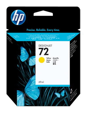Картридж струйный HP 72 C9400A желтый для HP DeskJet T610/T620/T770/T1100/T1200/T1200/T2300/T790/T1300 (69мл)