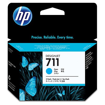 Картридж струйный HP №711 CZ134A голубой x3уп. для HP DeskJet T120/T520 (29мл)