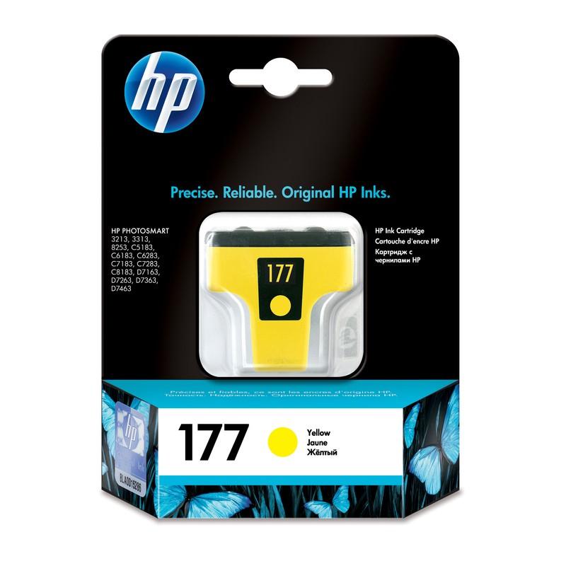 Картридж струйный HP №177 C8773HE желтый для HP 3313/C5183/C6183/C7183/D7163/8253 (500стр.)