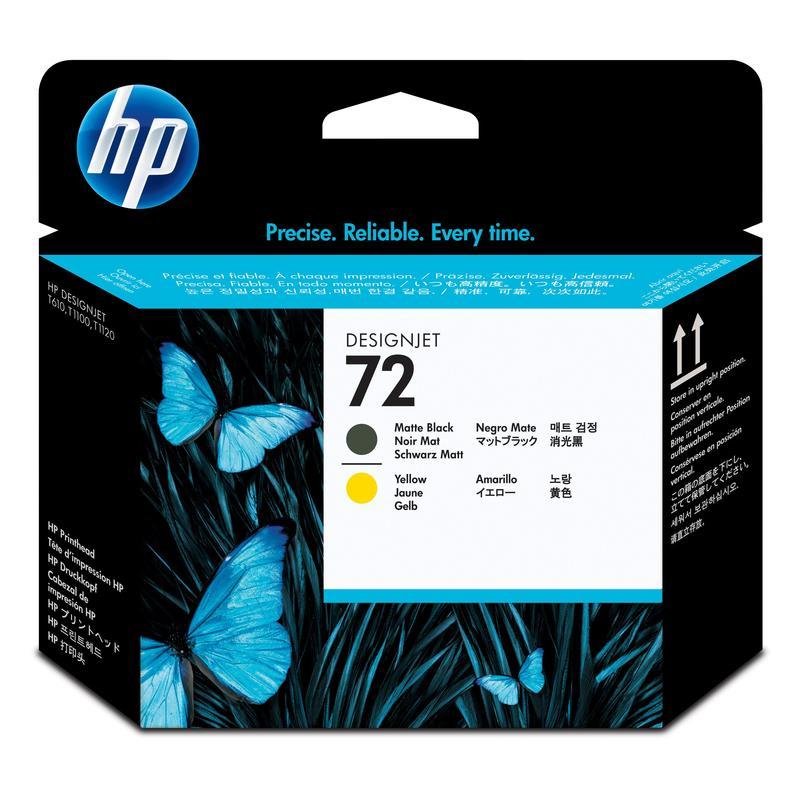 Картридж струйный HP №72 C9384A черный матовый/желтый печатающая головка для HP DeskJet T1100/T610