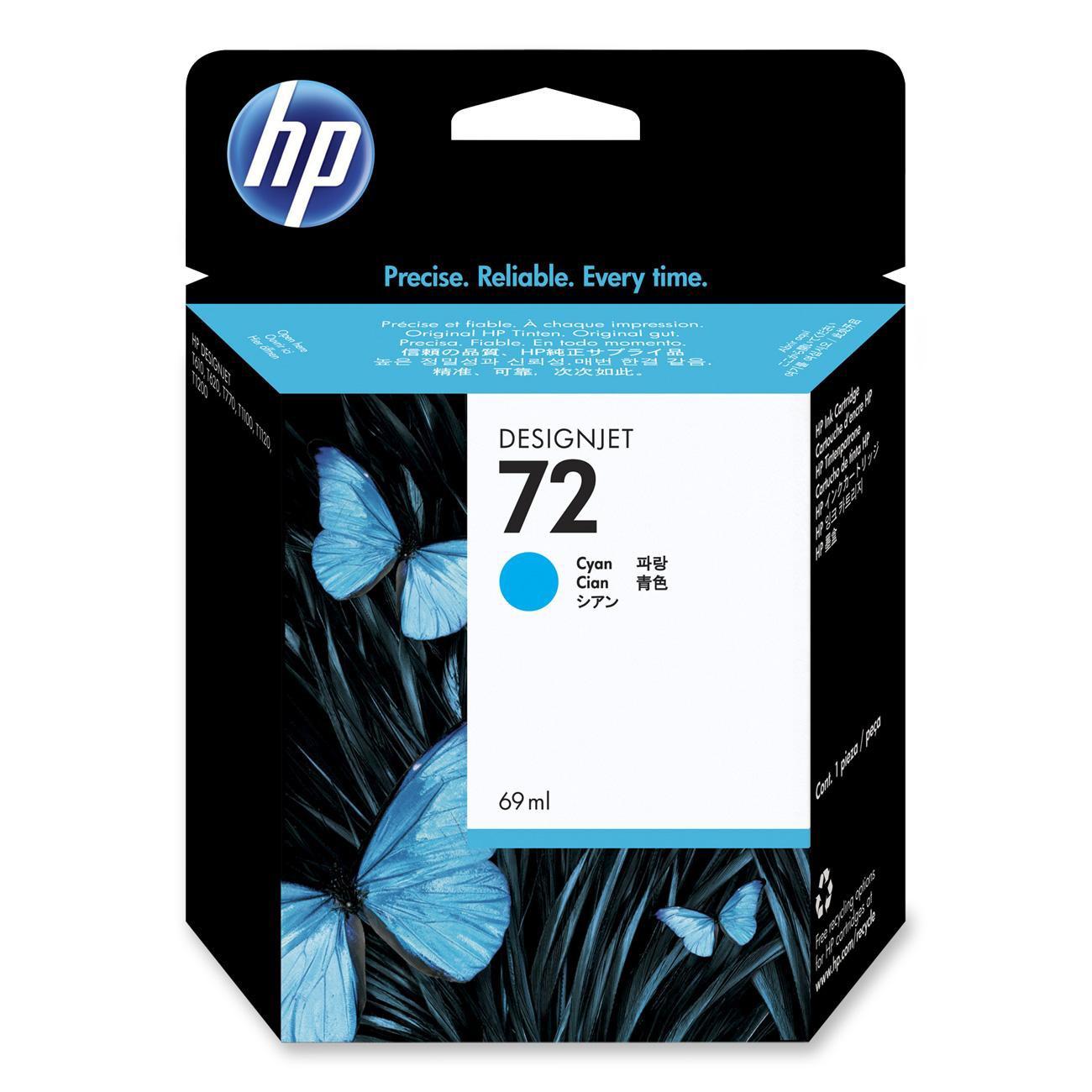 Картридж струйный HP №72 C9398A голубой для HP DeskJet T610/T1100 (69мл)