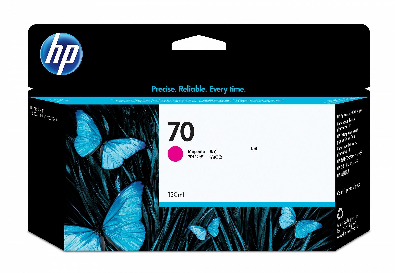Картридж струйный HP №70 C9455A светло-пурпурный для HP DeskJet Z2100/Z3100 (130мл)