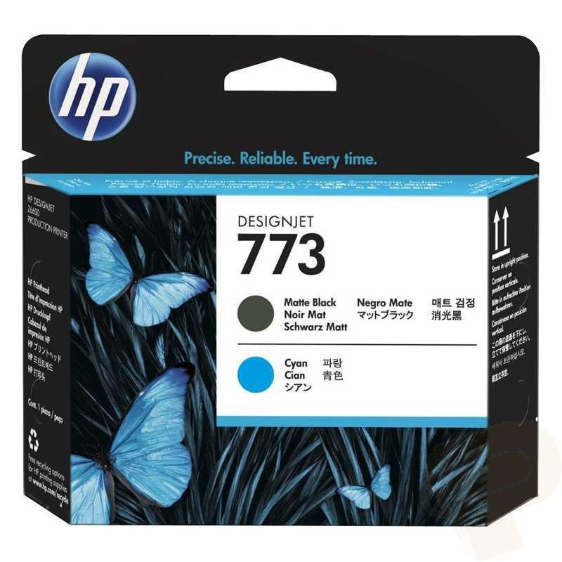 Картридж струйный HP 773 C1Q20A черный матовый/голубой печатающая головка для HP DeskJet Z6600