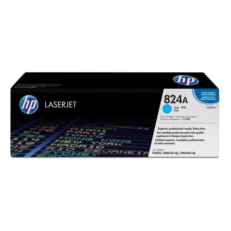 Тонер Картридж HP 824A CB381A голубой для HP Color LaserJet CM6030/CM6040 (21000стр.)