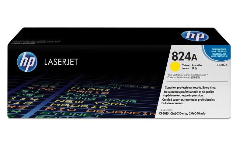 Тонер Картридж HP 824A CB382A желтый для HP Color LaserJet CM6030/CM6040 (21000стр.)
