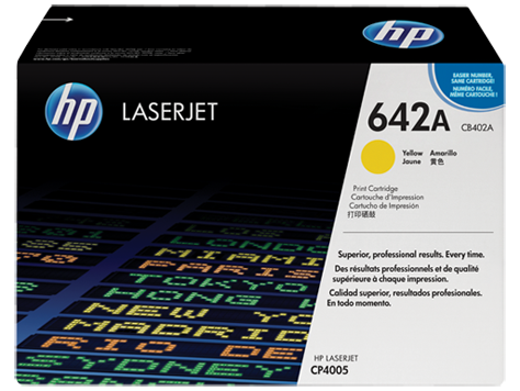 Тонер Картридж HP 642A CB402A желтый для HP Color LaserJet CP4005 (7500стр.)