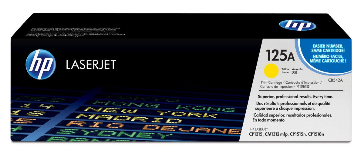 Тонер Картридж HP 125A CB542A желтый для HP Color LaserJet CP1215/CP1515/CP1518 (1400стр.)