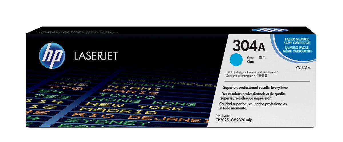 Тонер Картридж HP 304A CC531A голубой для HP LaserJet CP2025/CM2320 (2800стр.)