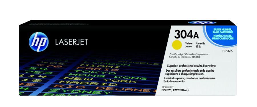 Тонер Картридж HP 304A CC532A желтый для HP LaserJet CP2025/CM2320 (2800стр.)
