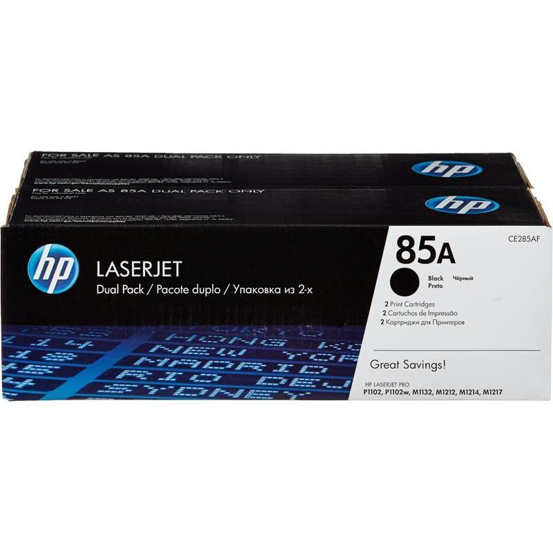 Тонер Картридж HP 85A CE285AF черный x2уп. для HP LaserJet P1102/P1102w (3200стр.)