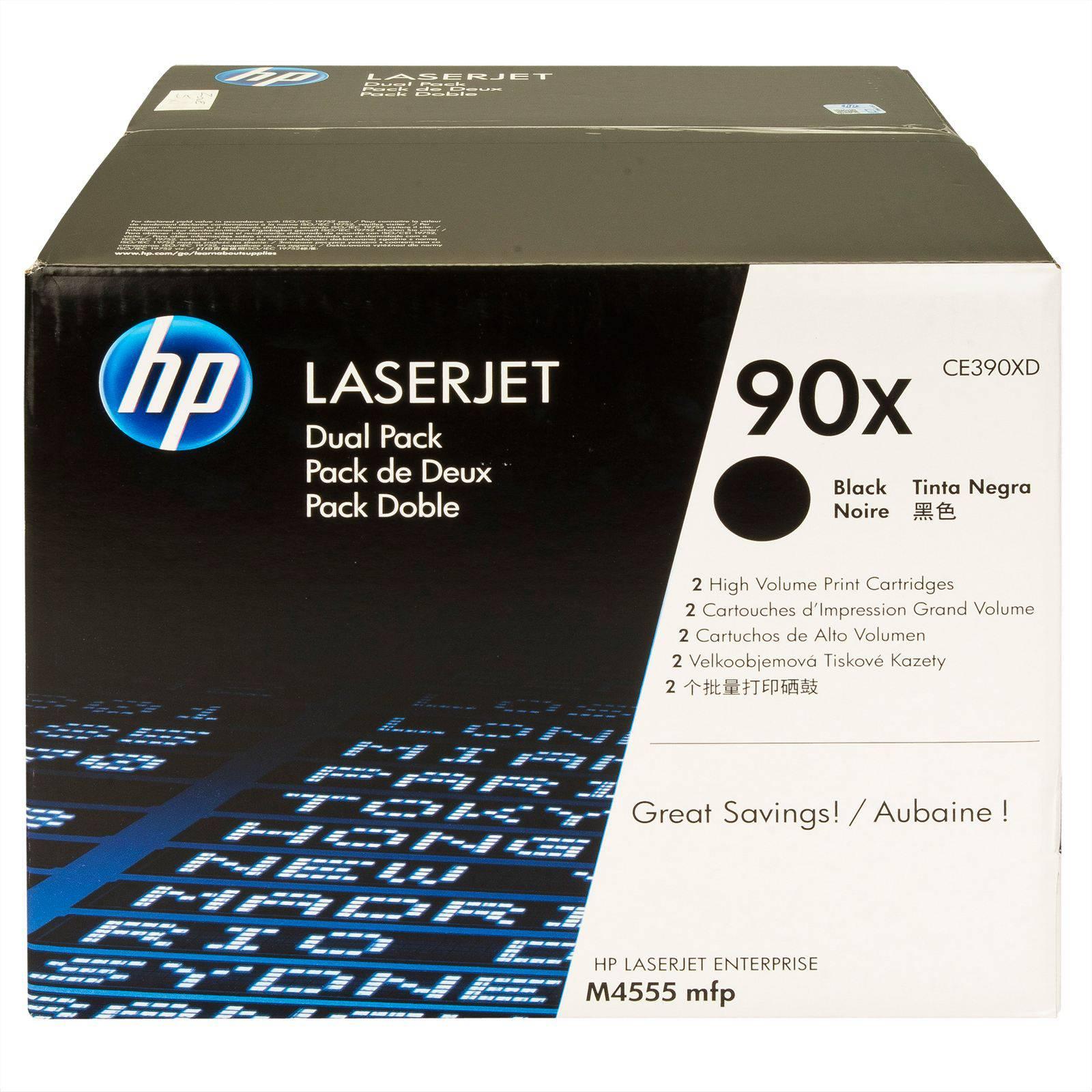 Тонер Картридж HP 90X CE390XD черный x2уп. для HP LaserJet M4555/M602/M603 (48000стр.)