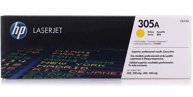 Тонер Картридж HP №305A CE412A желтый для HP Color LaserJet M451 (2600стр.)